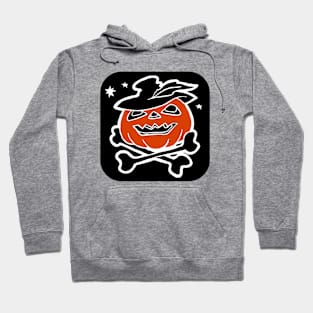 Scary Halloween pumpkin monster face head. Hoodie